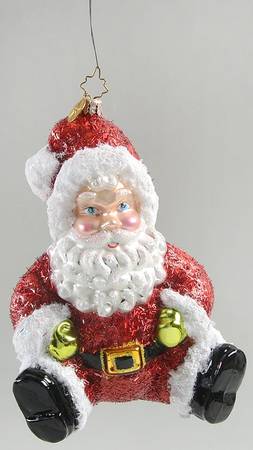 2006 Christopher Radko Ornaments Santa Baby-Red Flocked - No Box