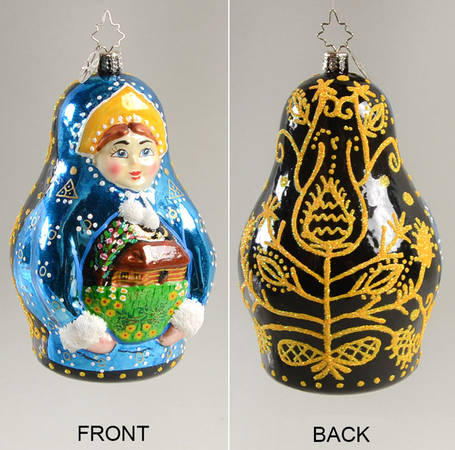 2006 Christopher Radko Ornaments Katrina Christmas-Blue-Russian Nesting - No Box