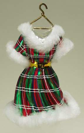 2006 Christopher Radko Ornaments All Dressed Up-Plaid - No Box