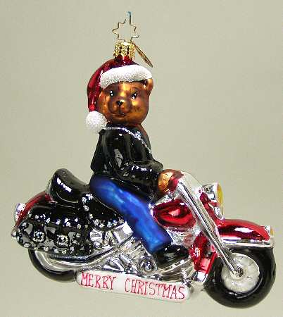 2006 Christopher Radko Ornaments Biker Bear - No Box