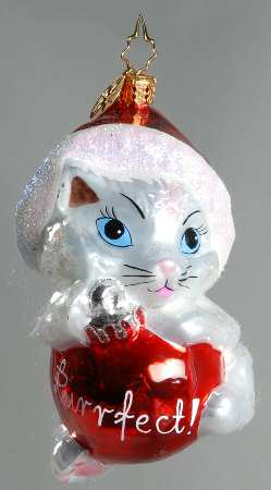 2006 Christopher Radko Ornaments Meowy Message - No Box