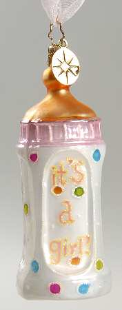 2006 Christopher Radko Ornaments Drinks On Me-It's A Girl - No Box