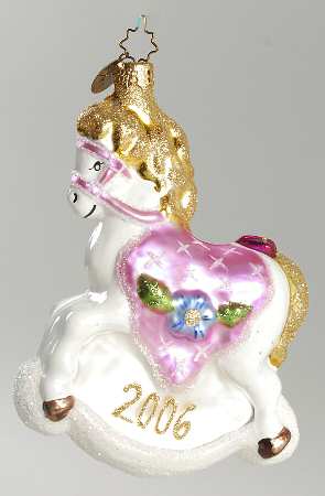 2006 Christopher Radko Ornaments Pony Joyful-2006 Baby's First Pink - No Box
