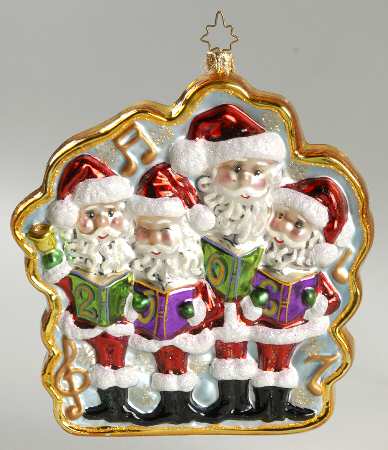 2006 Dated Ornaments Singing Santas - No Box