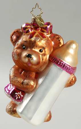 2006 Christopher Radko Ornaments Baby Bear-Pink - No Box