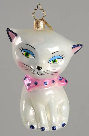 2006 Christopher Radko Ornaments If You Please-White Kitten - No Box