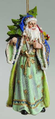 Santa's Wishes Traveler Ornament - Boxed
