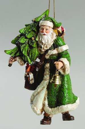Santa's Wishes Irish Blessing Ornament - With Box