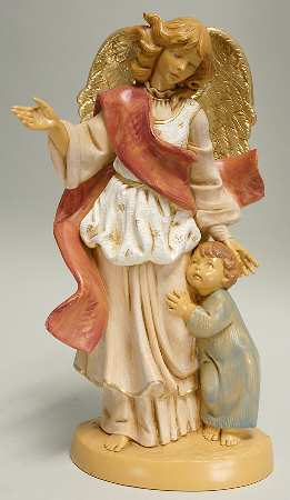 Fontanini 12" Scale Religious Figurines Angel With Boy - With Box