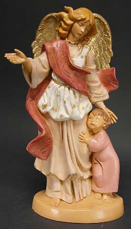 Fontanini 12" Scale Religious Figurines Angel With Girl - Boxed