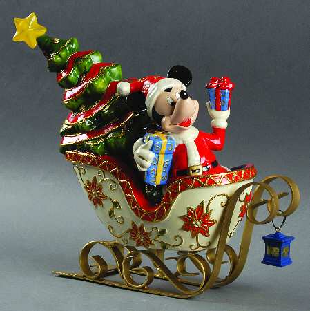 Cloissone Disney Collection Mickey In Sleigh - Boxed