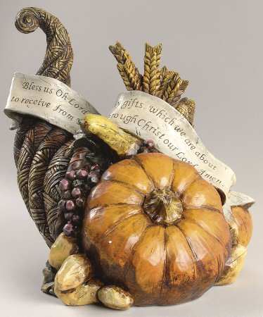 Harvest Collection Cornucopia With Verse - Boxed