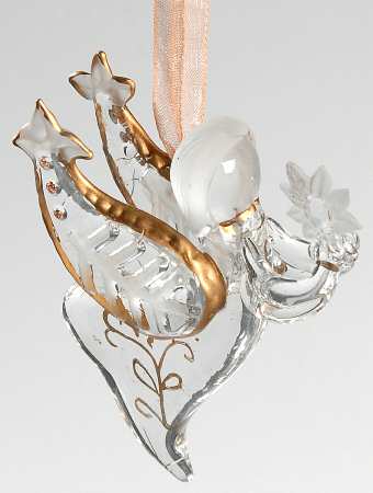 Shades of Christmas Past Angel With Star-Glass Ornament - No Box