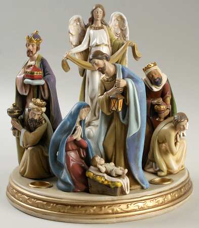 Advent Candleholders Nativity Advent Wreath - No Box