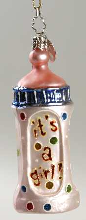 Baby Celebration Ornaments Drink's On Me-Girl - No Box