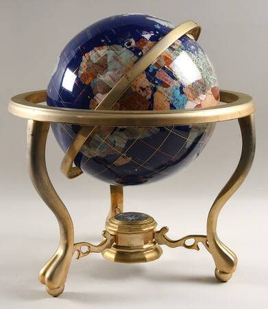 Replogle Globes Compass - Blue Lapis Gemstone - No Box