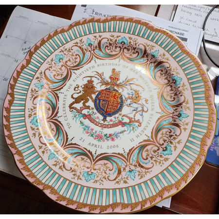 Royal Collection Royalty Giftware Elizabeth Ii 80th Birthday Plate - Boxed