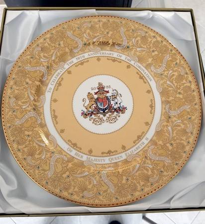 Royal Collection Royalty Giftware Elizabeth Ii 50th Anniver-Plate - Boxed