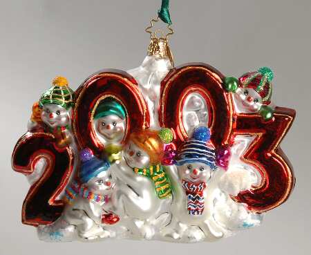 2003 Dated Ornaments by Christopher Radko