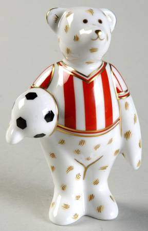 Miniature Bear Collection Footballer Bear-Red - Boxed