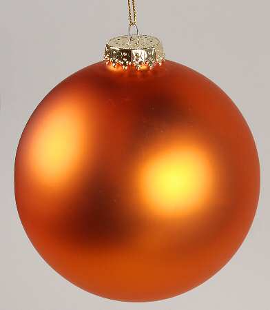 Colorworks-Pumpkin Matte 4 3/4" Ball Ornament - No Box