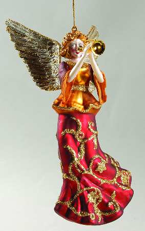 Grandeur Angel With Trumpet-Blown Glass - No Box