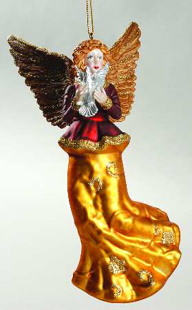 Grandeur Angel With Dove-Blown Glass - No Box