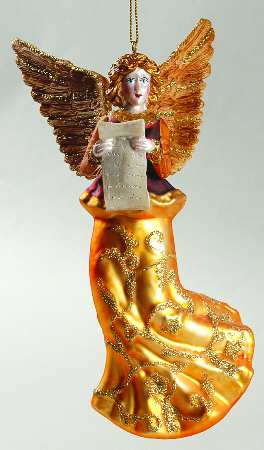 Grandeur Angel With Music-Blown Glass - No Box