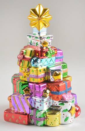 Christopher Radko Cookie Jar Presents With Star - With Box