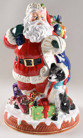 Christopher Radko Cookie Jar Santa's Little Helper - Boxed