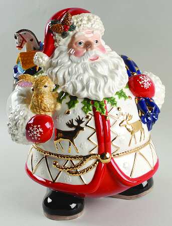 Christopher Radko Cookie Jar Timberland Santa - Boxed