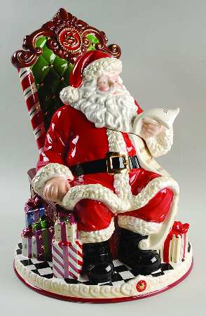 Christopher Radko Cookie Jar Visits To Santa - Boxed