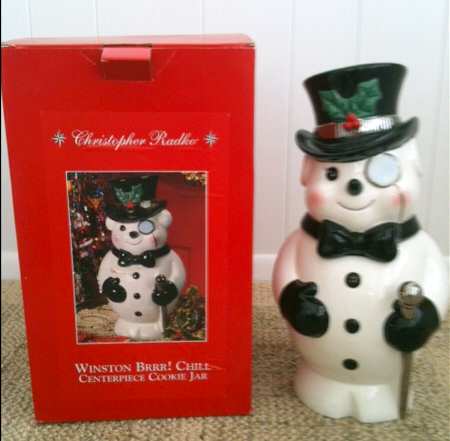 Christopher Radko Cookie Jar Winston Brr Chill - Boxed