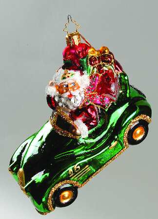 2008 Christopher Radko Ornaments Holiday Roadster - No Box