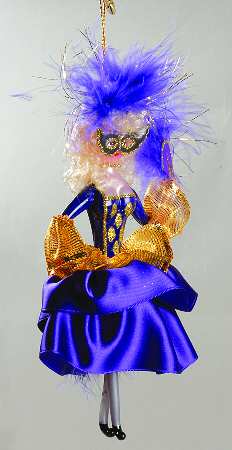 2008 Christopher Radko Ornaments Yes She-Can Can-Purple Dress - No Box