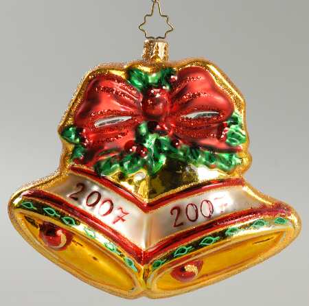2007 Dated Ornaments Sugar Bells First-Our First 2007 - No Box