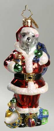 2007 Christopher Radko Ornaments Christmas Bear Flair - No Box