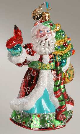 2007 Dated Ornaments Shimmering Santa - No Box