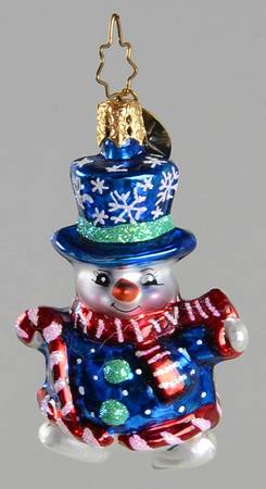 2007 Christopher Radko Ornaments Snow-Fun Snowman Gem - No Box