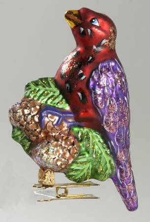 2007 Christopher Radko Ornaments Winter Warblers-Purple Finch - No Box