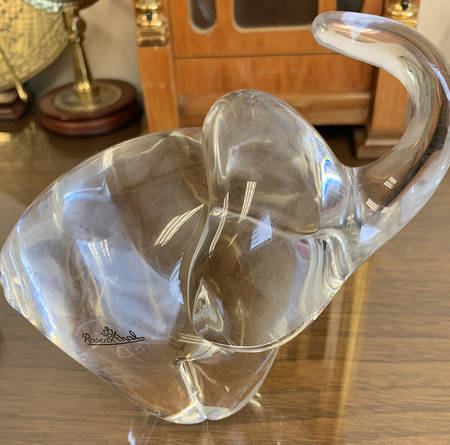 Crystal Paperweights Clear Elephant - Boxed