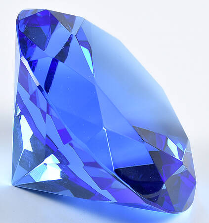 Crystal Paperweights Diamond-Blue - No Box