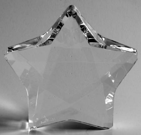 Crystal Paperweights Star-Clear - With Box
