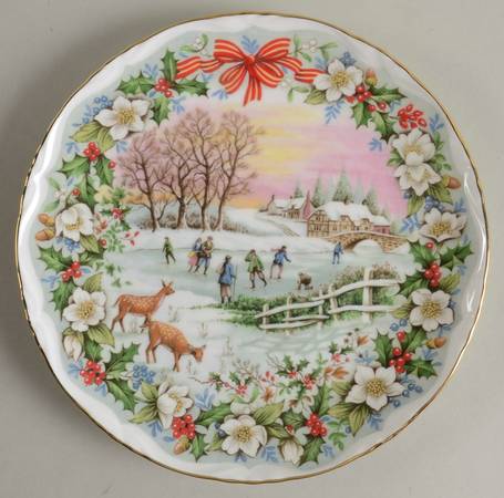 Royal Albert Christmas Skating Pond - Boxed