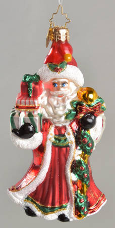 2009 Christopher Radko Ornaments Crimson Claus-With Holly Staff - No Box