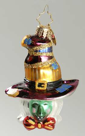 2009 Christopher Radko Ornaments Millinery Madness Witch Gem - No Box
