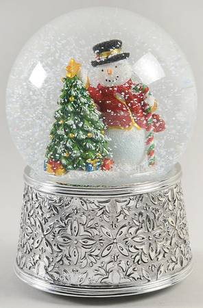 Christmas Snowglobes Vintage Snowman-Deck The Halls - Boxed