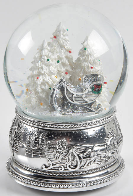 Christmas Snowglobes Sleigh - Jingle Bells - With Box 53