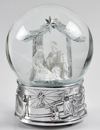Christmas Snowglobes Nativity - O Holy Night - Boxed