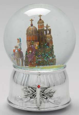 Christmas Snowglobes Joseph & Mary-Little Town Of Bethlehem - Boxed
